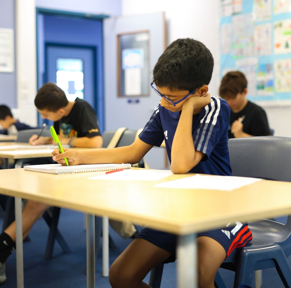 Child preparing for their 11-Plus exam
